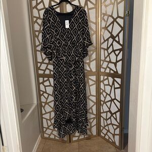 Torrid 5 bnwt maxi hi-low faux wrap dress with elastic waist